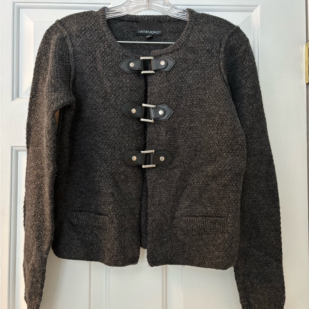 Cynthia Rowley Dark Gray Knit Cardigan